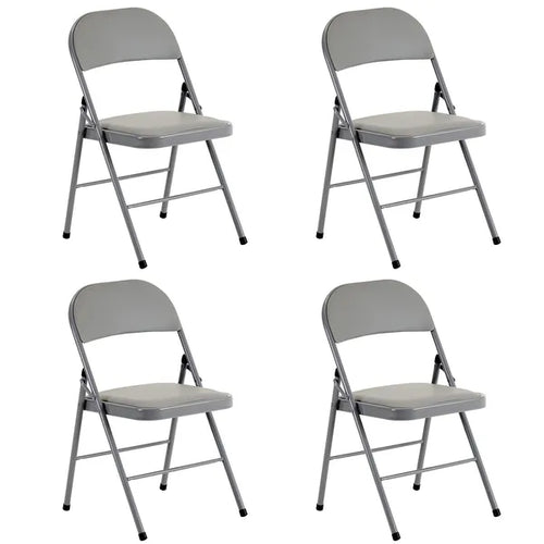 4er-Set klappbare Stühle, Grau