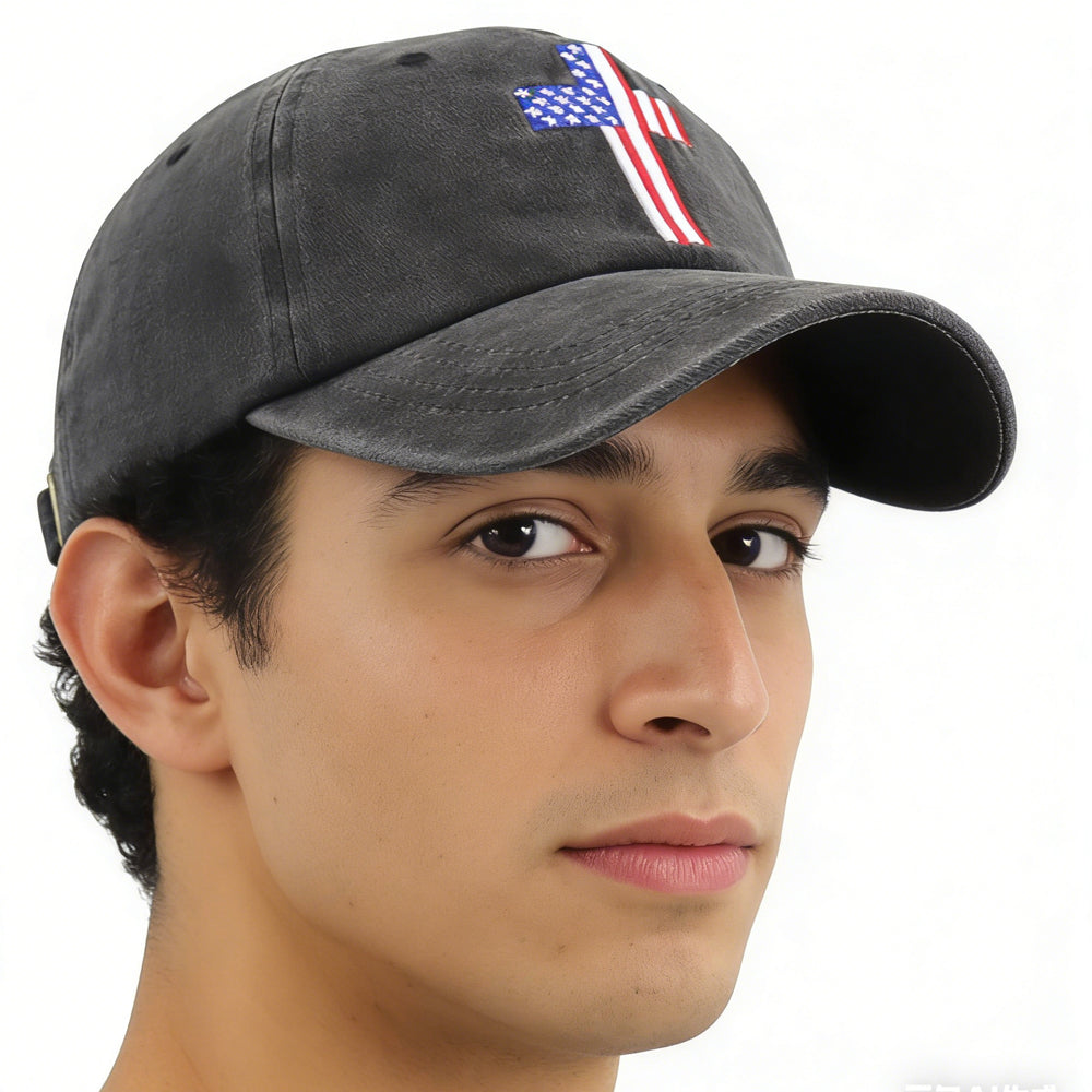 Baseball Cap mit Kreuz und US-Flagge