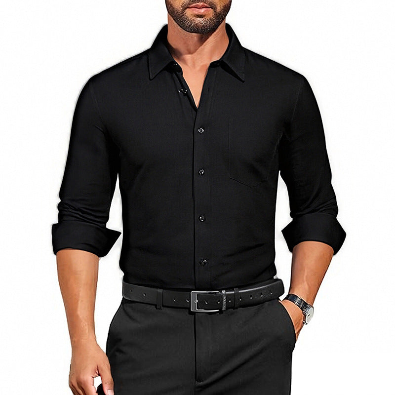 Atmungsaktives Langarmhemd für Herren – Bild 6 | LuxeStyle