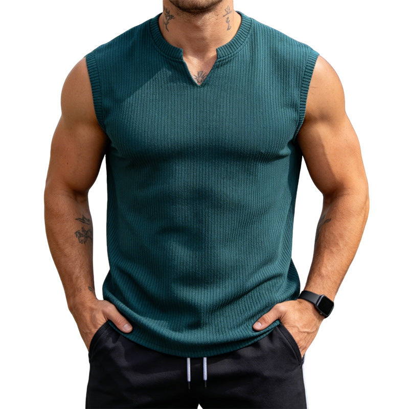 Herren-Strick-Weste Slim Fit