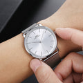 Quarz-Paaruhr mit ultra-dünnem Edelstahl-Mesh-Armband | LuxeStyle
