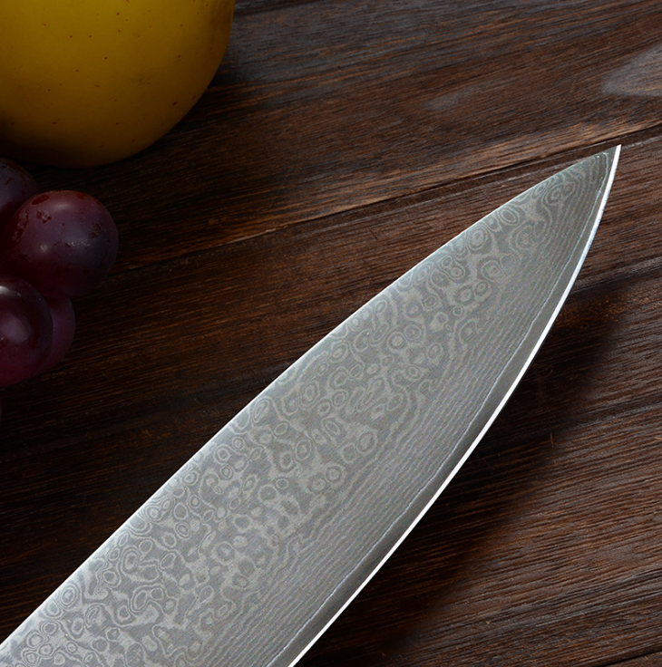 XINZUO 8-Zoll VG10 Damast Kochmesser – Bild 3 | LuxeStyle