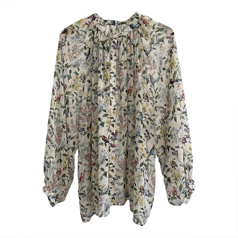 Retro Sonnen-Schutzjacke mit Blumenprint – Bild 6 | LuxeStyle