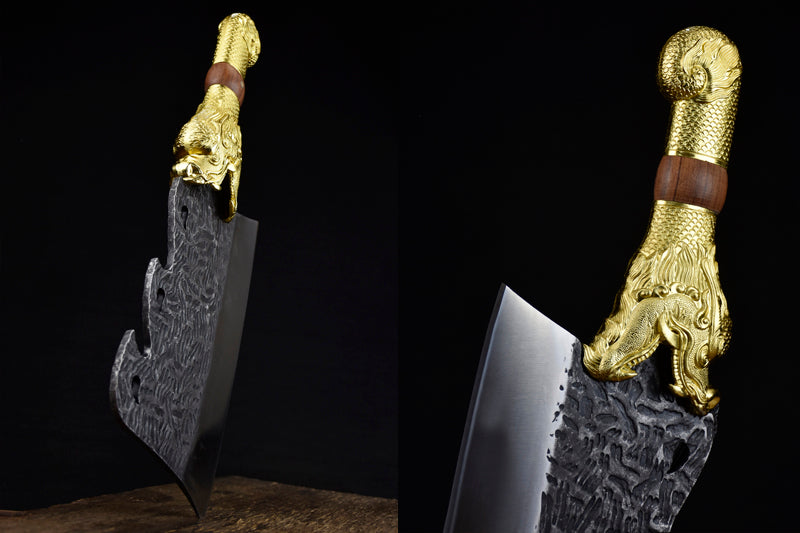 Drachenknochen-Hackmesser – Gold Edition – Bild 4 | LuxeStyle