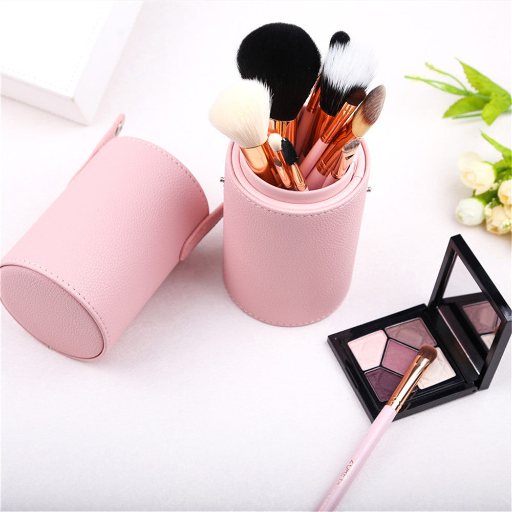 Make-up Pinselset mit 12 Synthetikhaarpinseln
