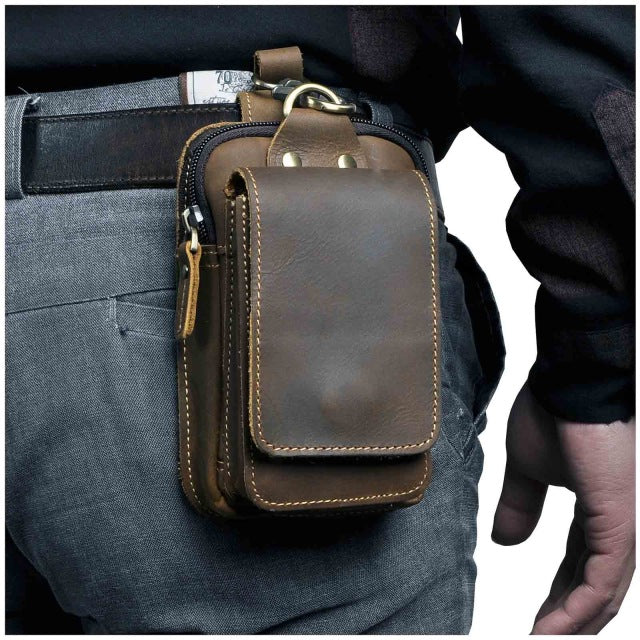 Kleine Gürteltasche aus Leder – Bild 12 | LuxeStyle