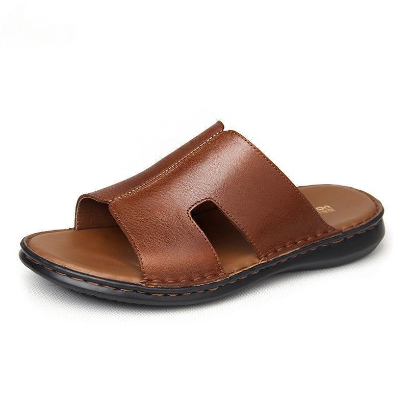 Herren-Slipper aus Rindsleder mit weicher Sohle