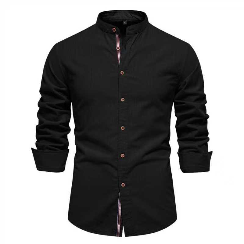 Herren Langarmhemd aus Leinenmischung – Bild 5 | LuxeStyle