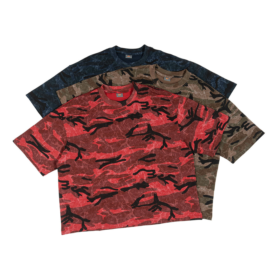 Herren Camouflage-Rundhals T-Shirt mit Kurzarm
