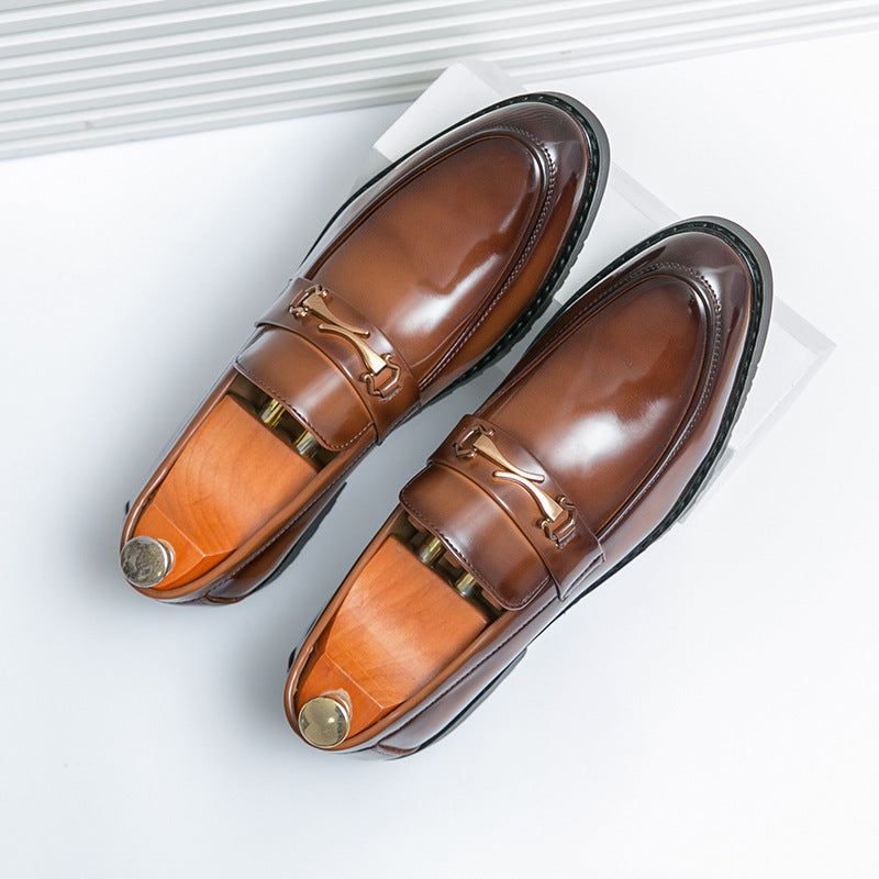 Herrenschuhe aus weichem Leder mit Glanz-Finish