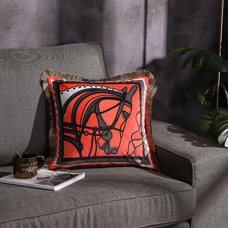 Fransen-Kissen mit doppelseitigem Print – Bild 3 | LuxeStyle