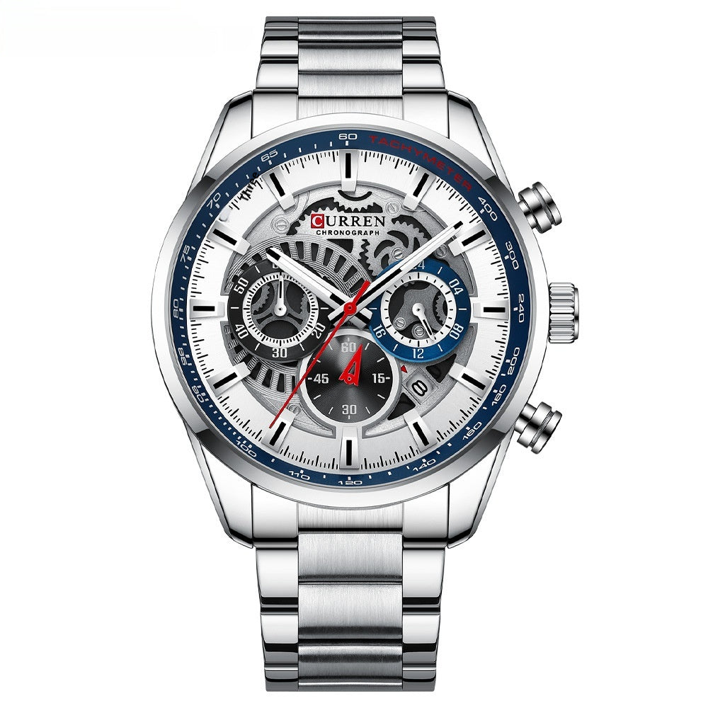 Herren-Armbanduhr mit 6 Zeigern
