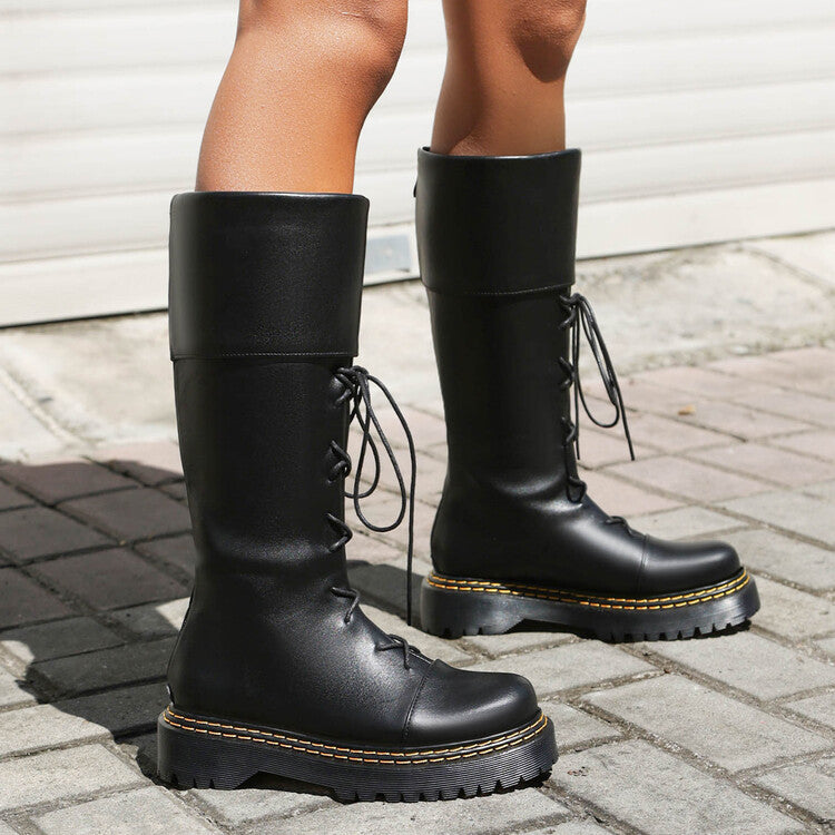High-Heel Overknee-Stiefel zum Schnüren – Bild 2 | LuxeStyle