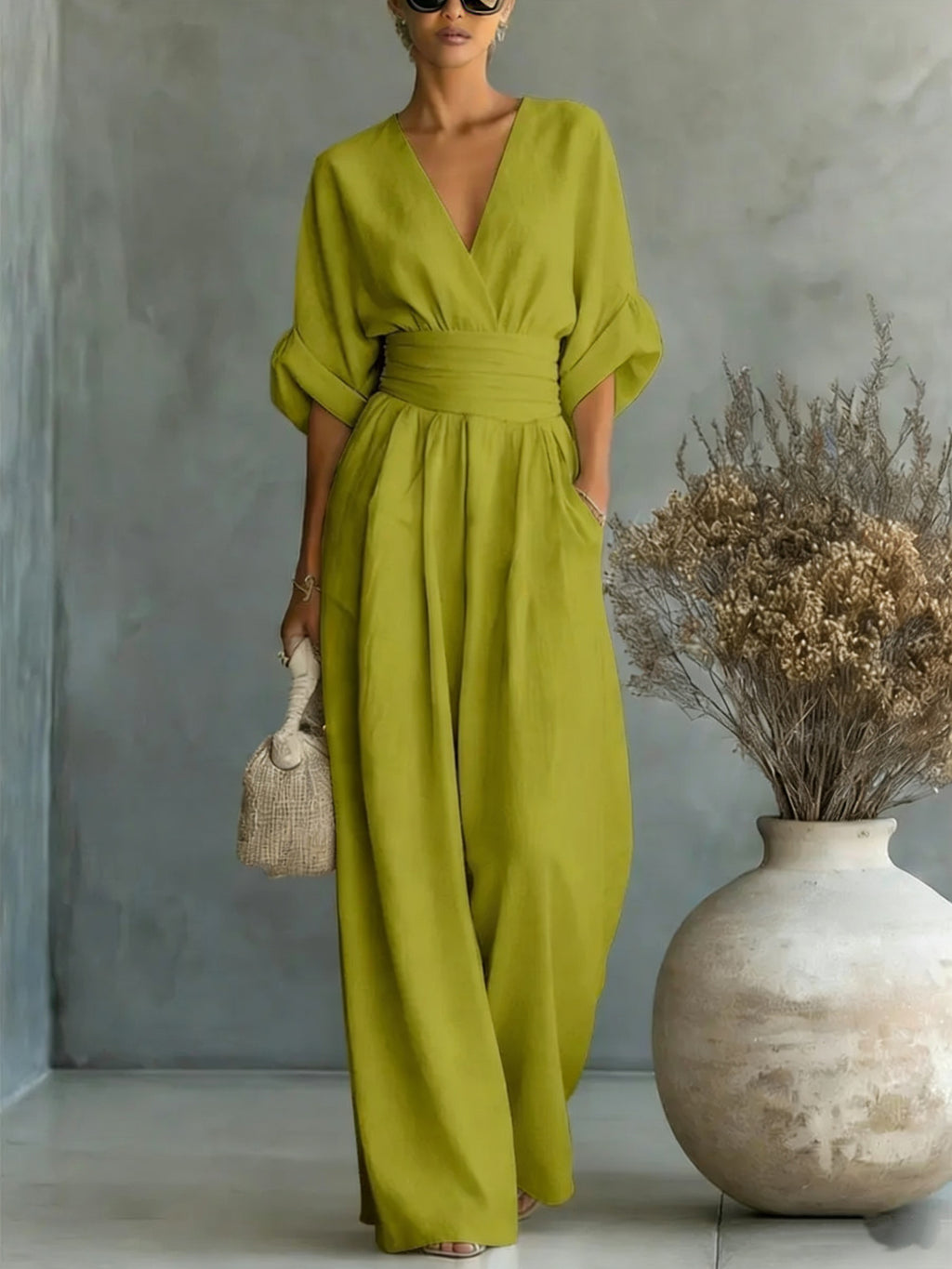 Eleganter Jumpsuit mit weitem Bein