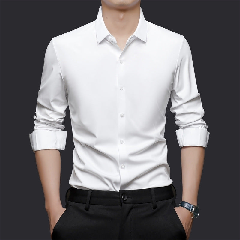 Nahtloses, elastisches Langarmhemd für Herren – Bild 1 | LuxeStyle