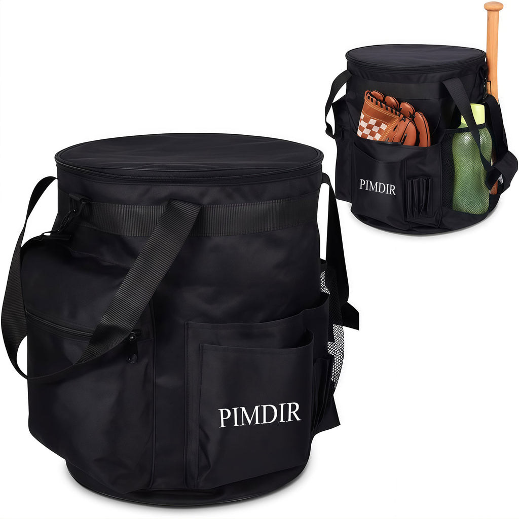 Baseball- und Softball-Bucket-Tasche mit Schläger- und Ballfach, 6 Gal