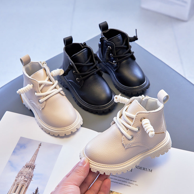 Mädchen-Lederstiefeletten mit Reissverschluss – Bild 4 | LuxeStyle