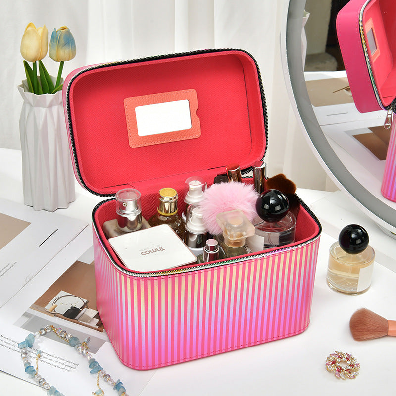 Kosmetiktasche mit Spiegel – Gross & Tragbar – Bild 2 | LuxeStyle