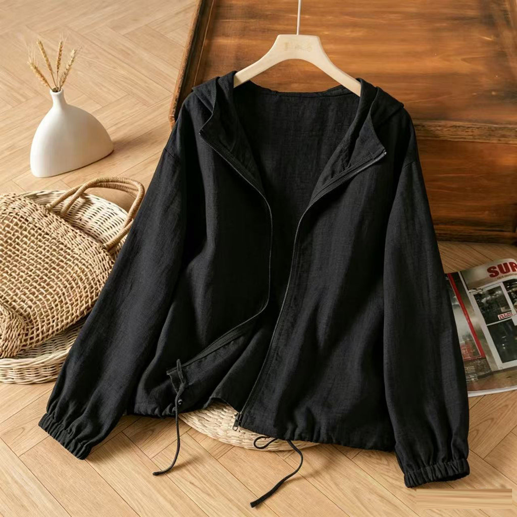 Leichter Trenchcoat-Bluse mit Fledermausärmeln