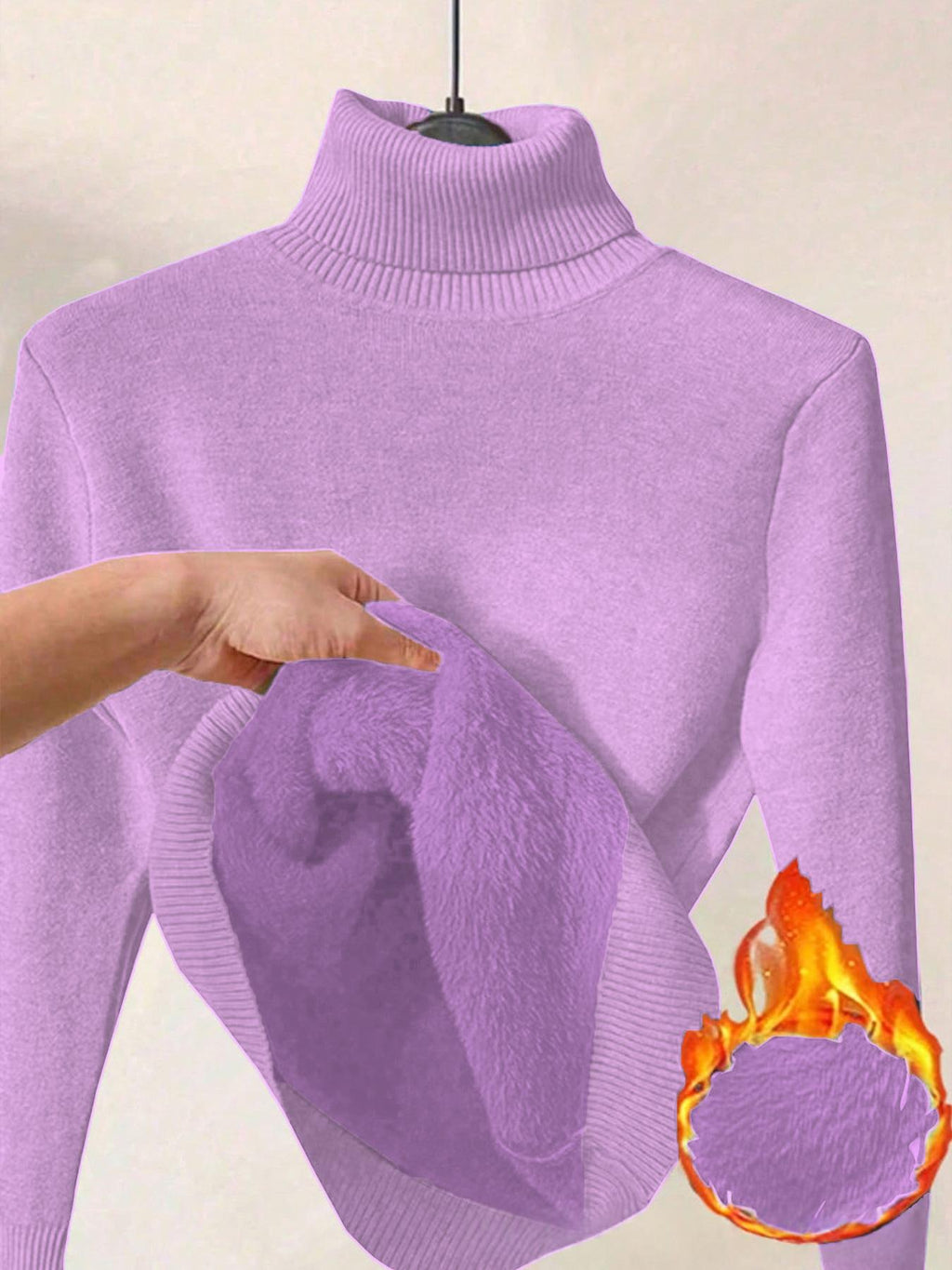 Damen Fleece Rollkragenpullover