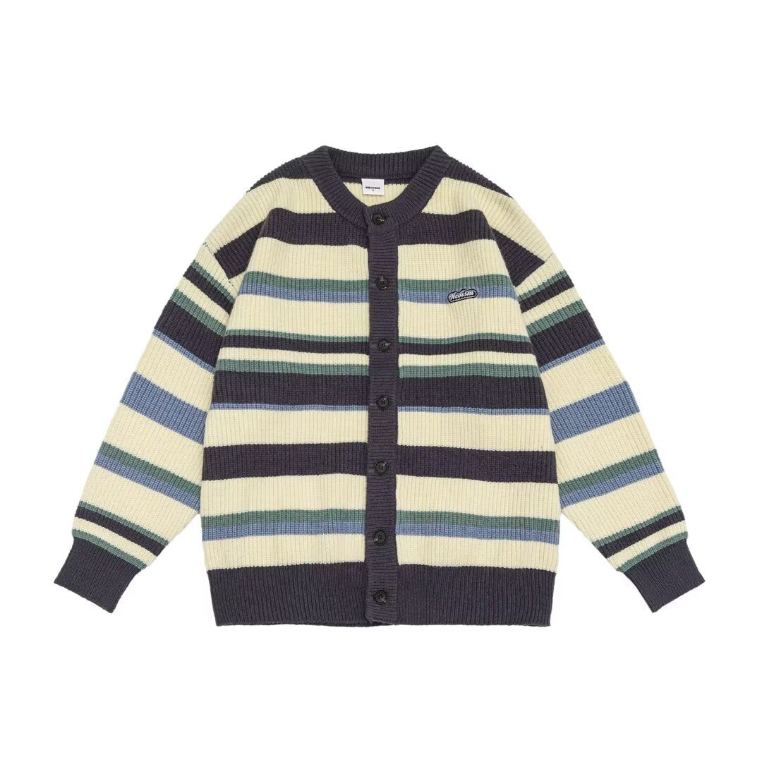 Gestreifte Color-Block Sport-Strickjacke für Herren – Bild 3 | LuxeStyle