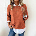 Freizeit-Pullover mit Rundhals und langen Ärmeln