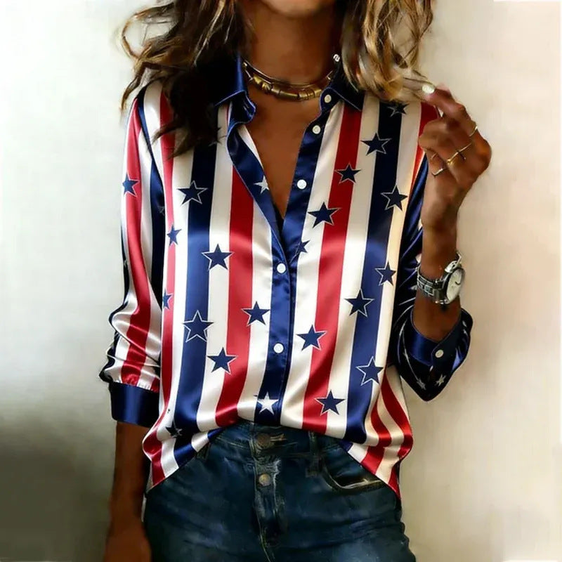 Bedrucktes Langarmshirt für Damen