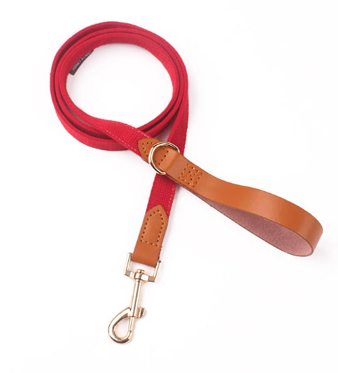 Halsband & Leine Set aus Canvas mit Schleife – Bild 2 | LuxeStyle