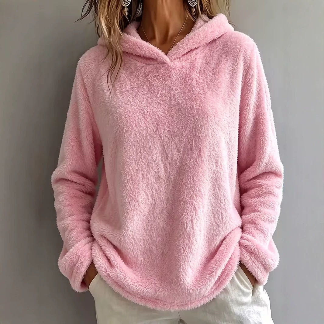 Kapuzenpullover aus Fleece für Damen