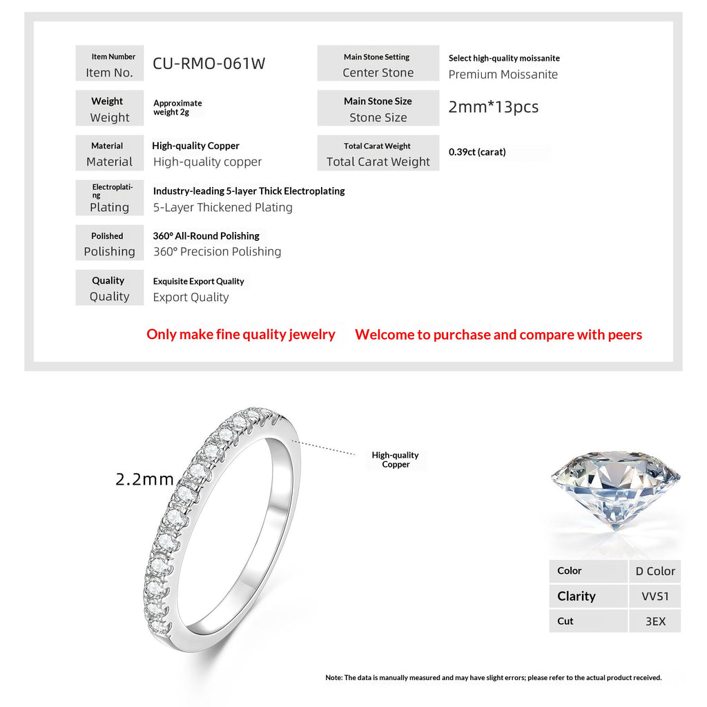Vergoldeter Moissanit-Ring – Bild 3 | LuxeStyle