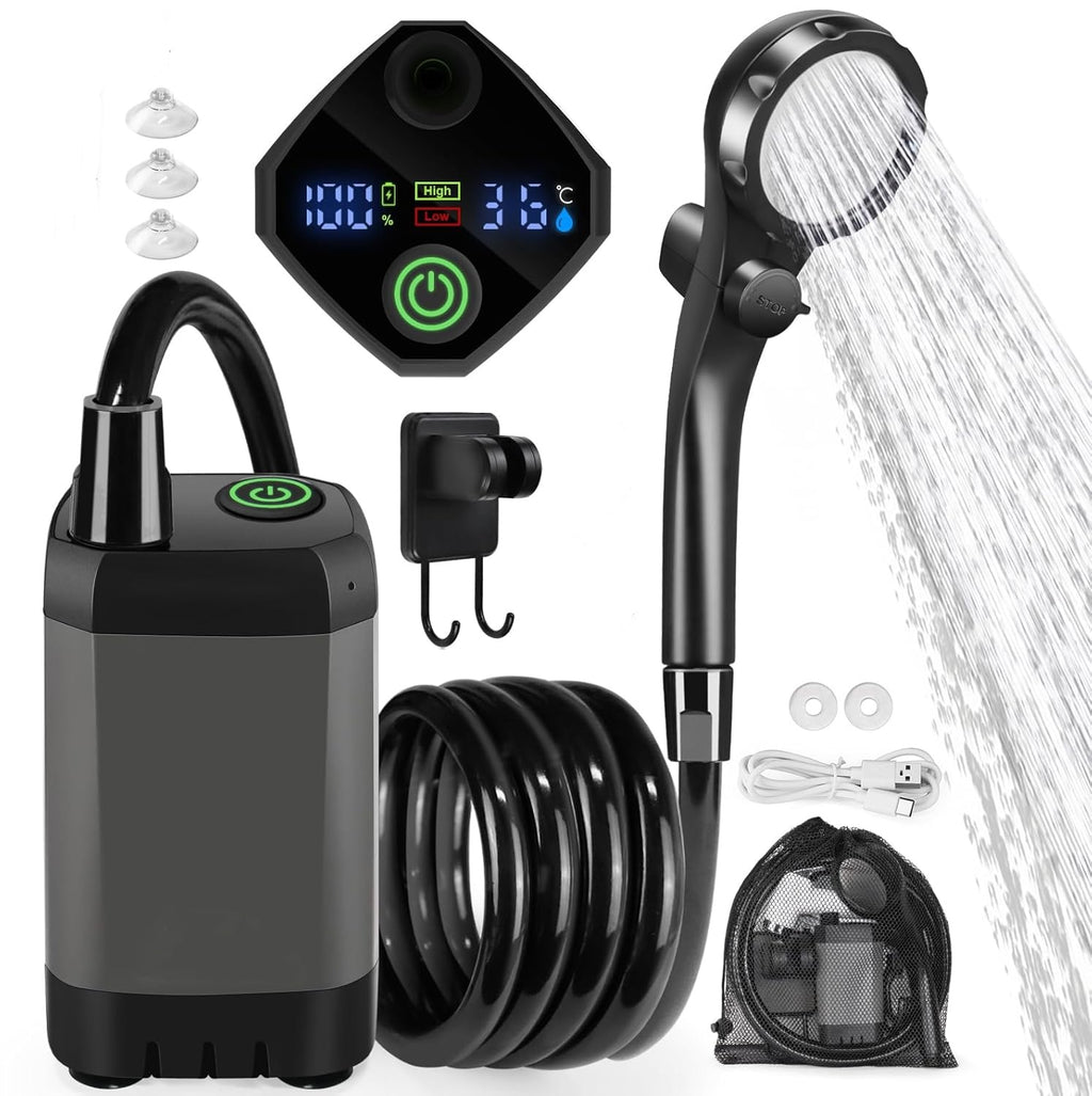 Tragbare Camping-Dusche 8000 mA – Bild 7 | LuxeStyle