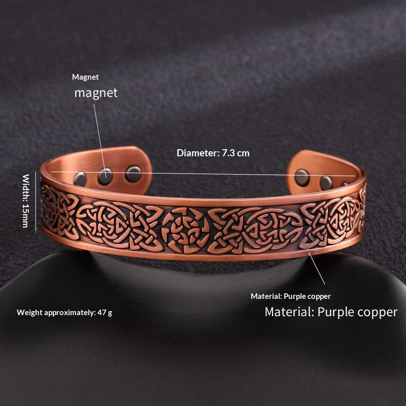 Magnetarmband aus rotem Kupfer – Bild 5 | LuxeStyle