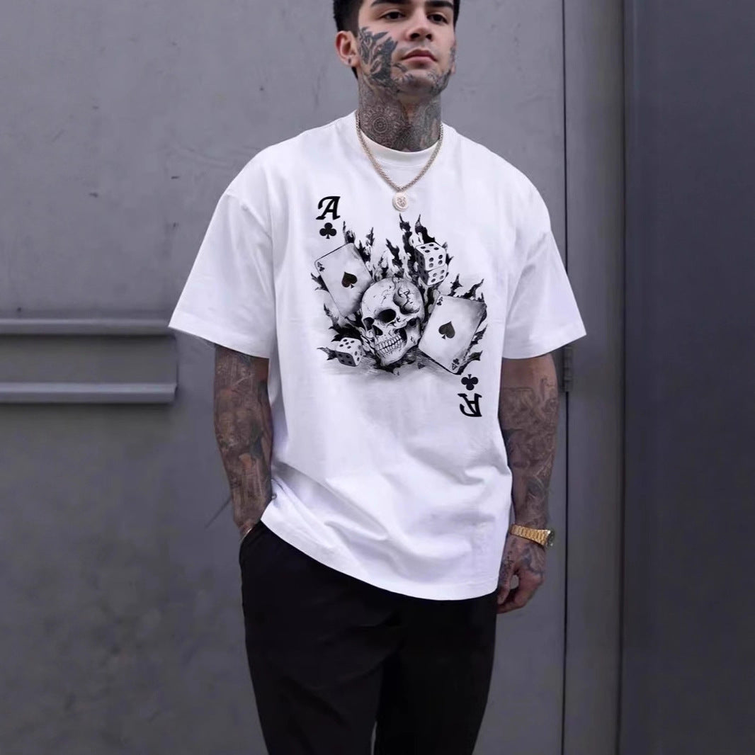 3D Letter-Print Herren T-Shirt