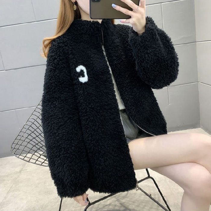 Kurzer Wende-Shearling-Mantel für Damen
