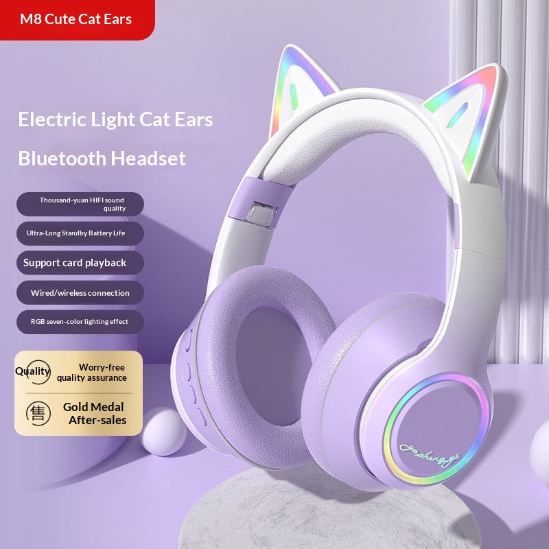 Over-Ear Bluetooth Kopfhörer mit Katzenohren