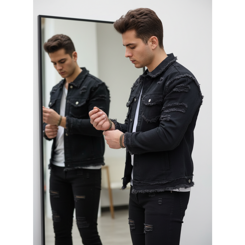 Taillierte Jeansjacke für Herren – Y101S