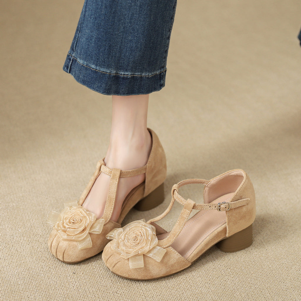 Mary Jane Sandalen mit Blockabsatz