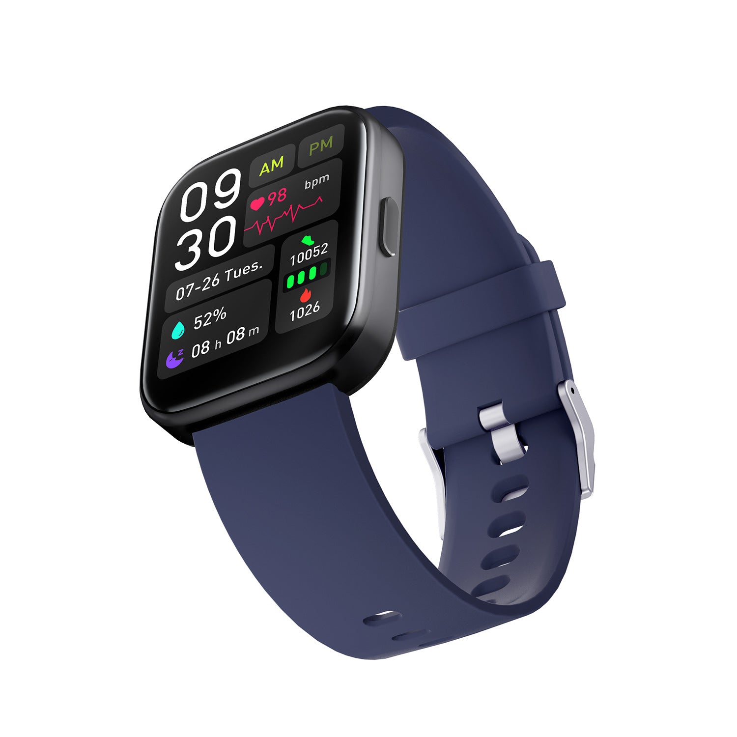 Smartwatch mit Herzfrequenz- und Blutsauerstoffmessung