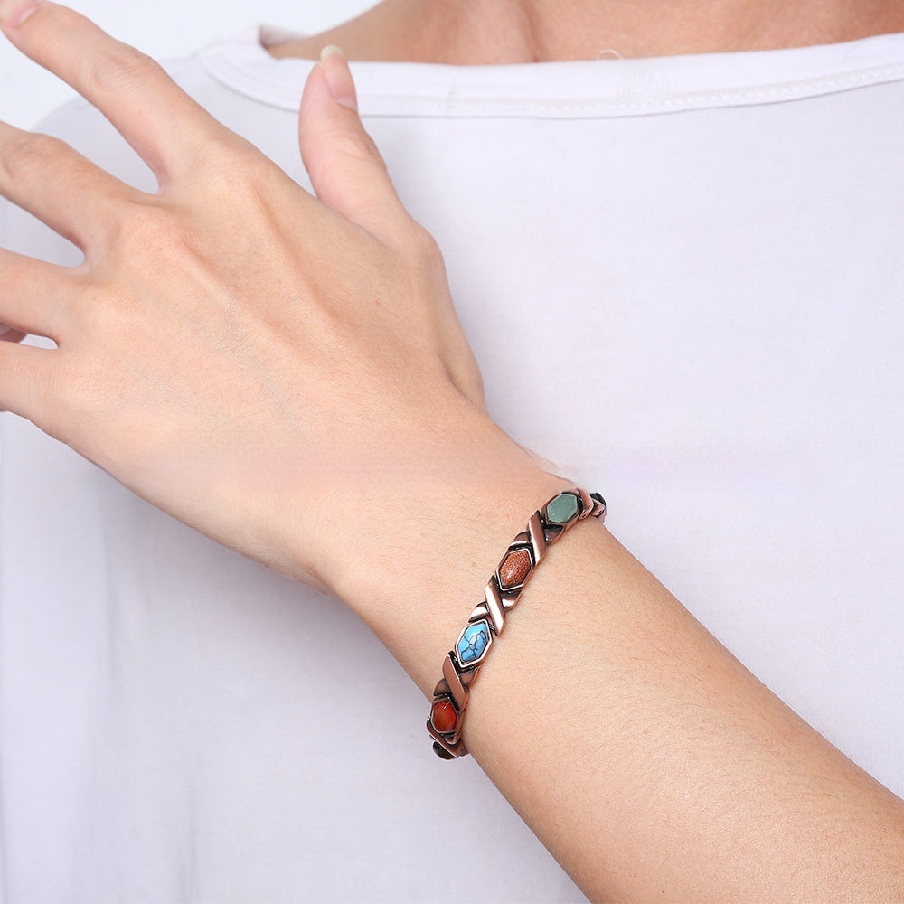 Retro Magnetarmband aus rotem Bronze – Bild 6 | LuxeStyle