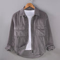 Lockeres Männershirt aus Cord – japanischer Retro-Stil – Bild 10 | LuxeStyle