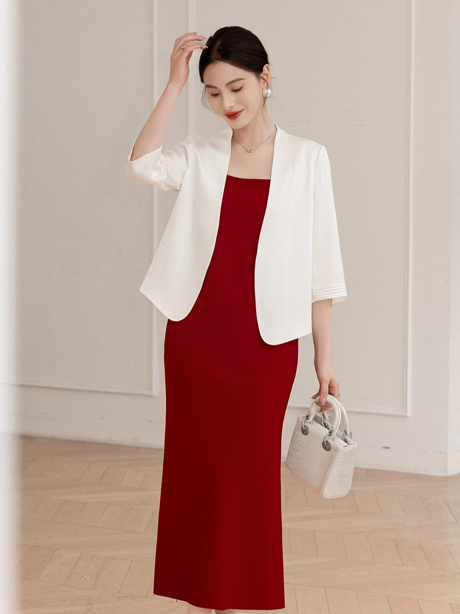 Kurzer Blazer mit Dreiviertel-Ärmeln für Damen