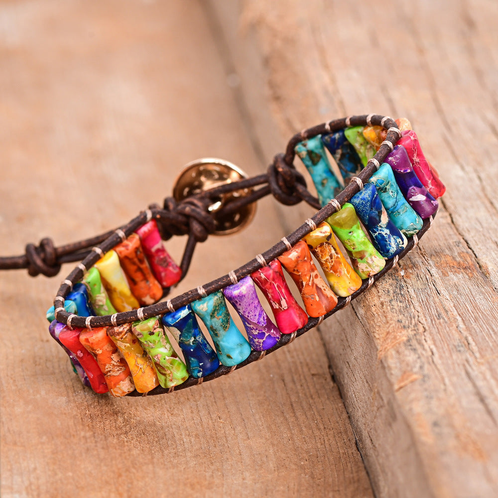 Boho-Armband mit mehrfarbigen Imperial-Steinen – Bild 5 | LuxeStyle