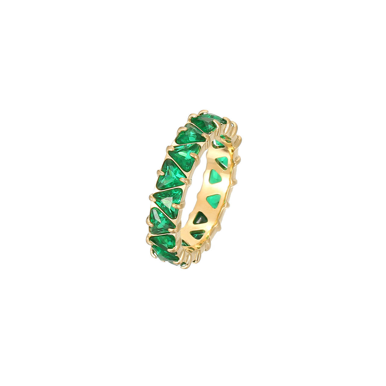 Herzring aus Titanstahl mit Zirkonia