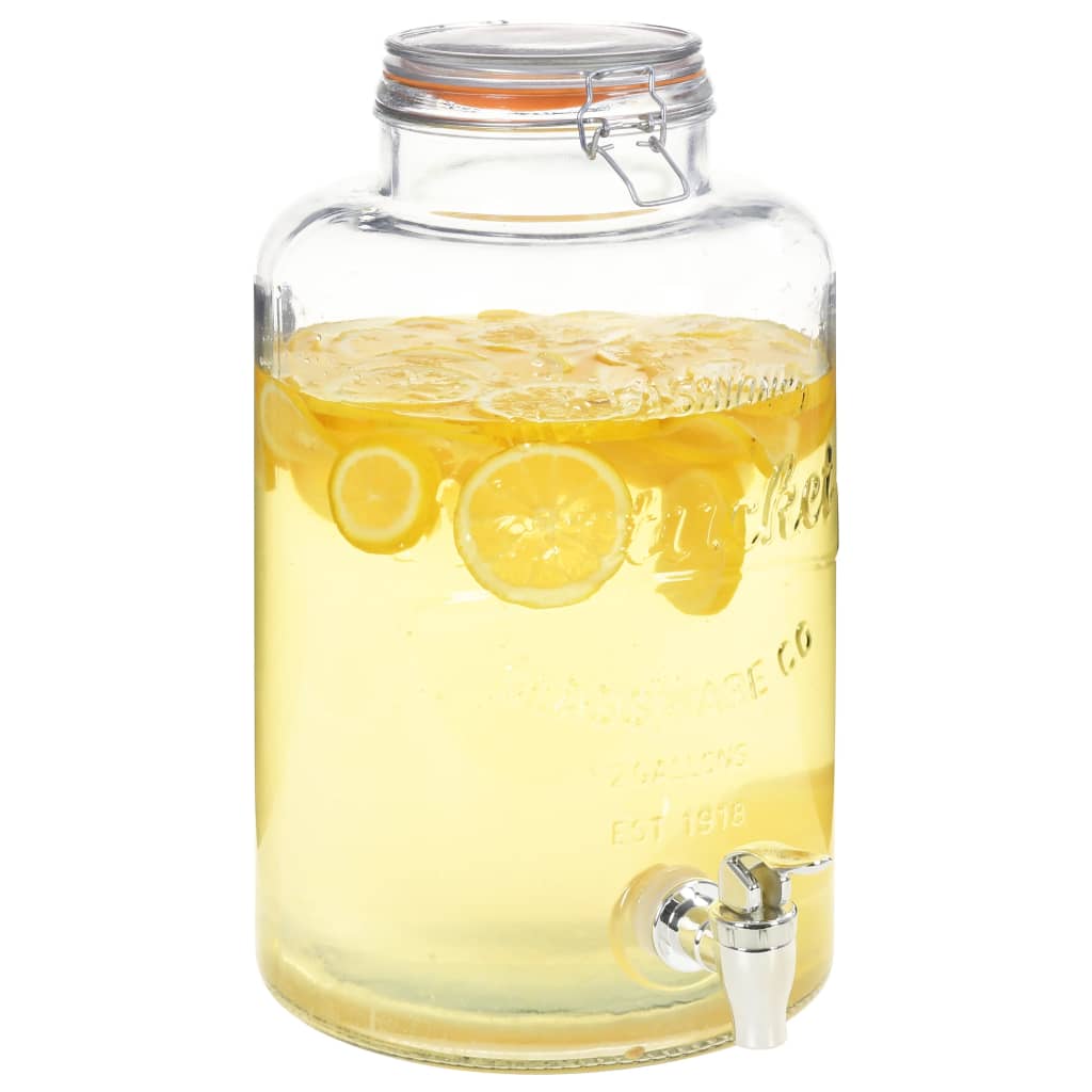 XXL Wasserspender mit Zapfhahn, 8 L Glas