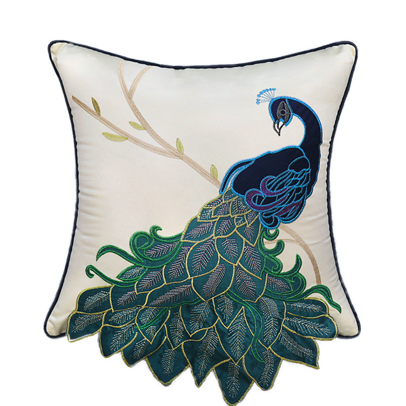 Kissenhülle «Pfau» im neuen chinesischen Stil – Bild 2 | LuxeStyle