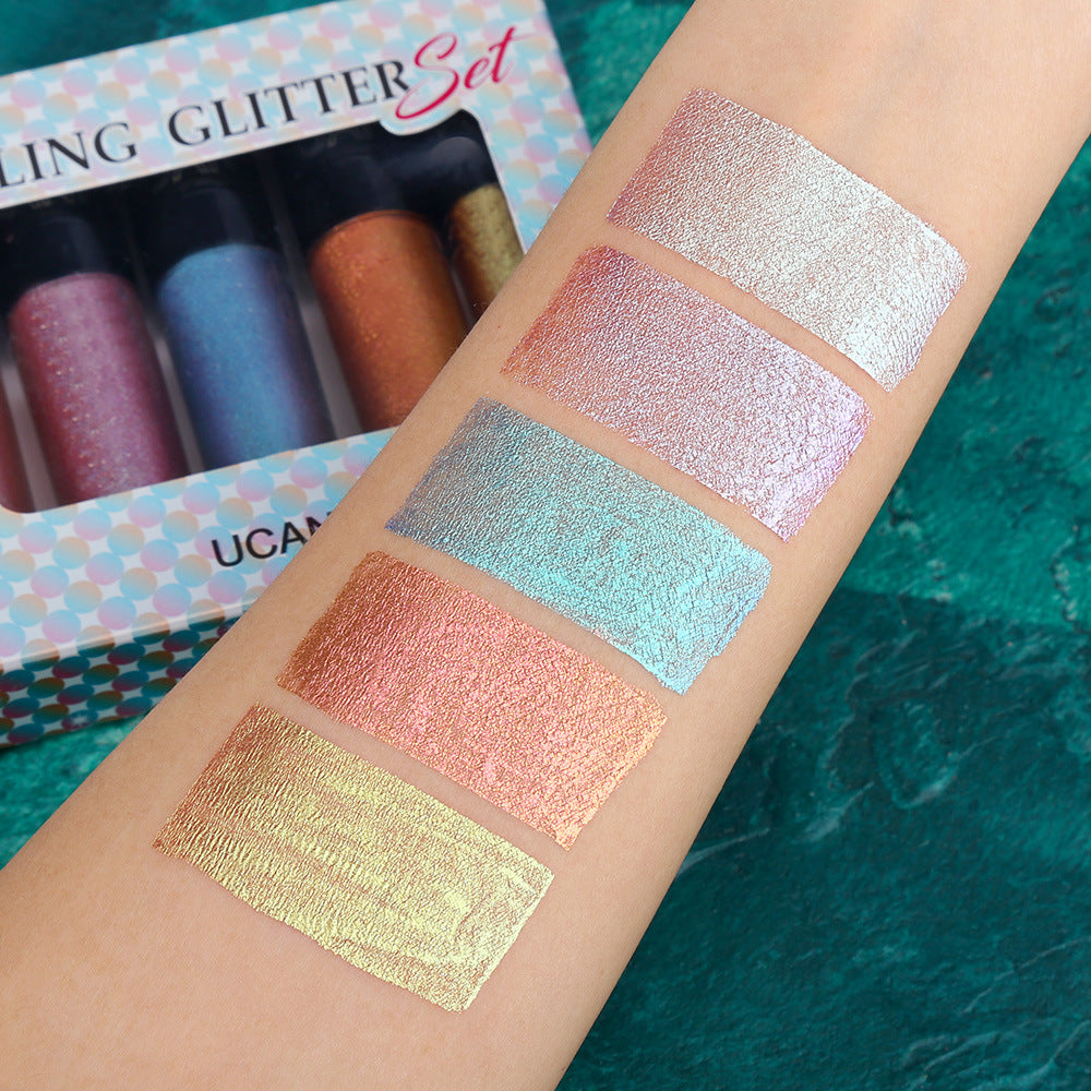 Perlglänzendes Lidschatten-Set – 5 Farben – Bild 9 | LuxeStyle