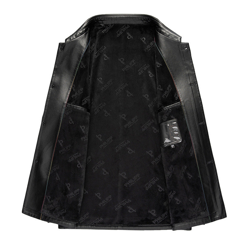 Lederjacke für Herren, lässig