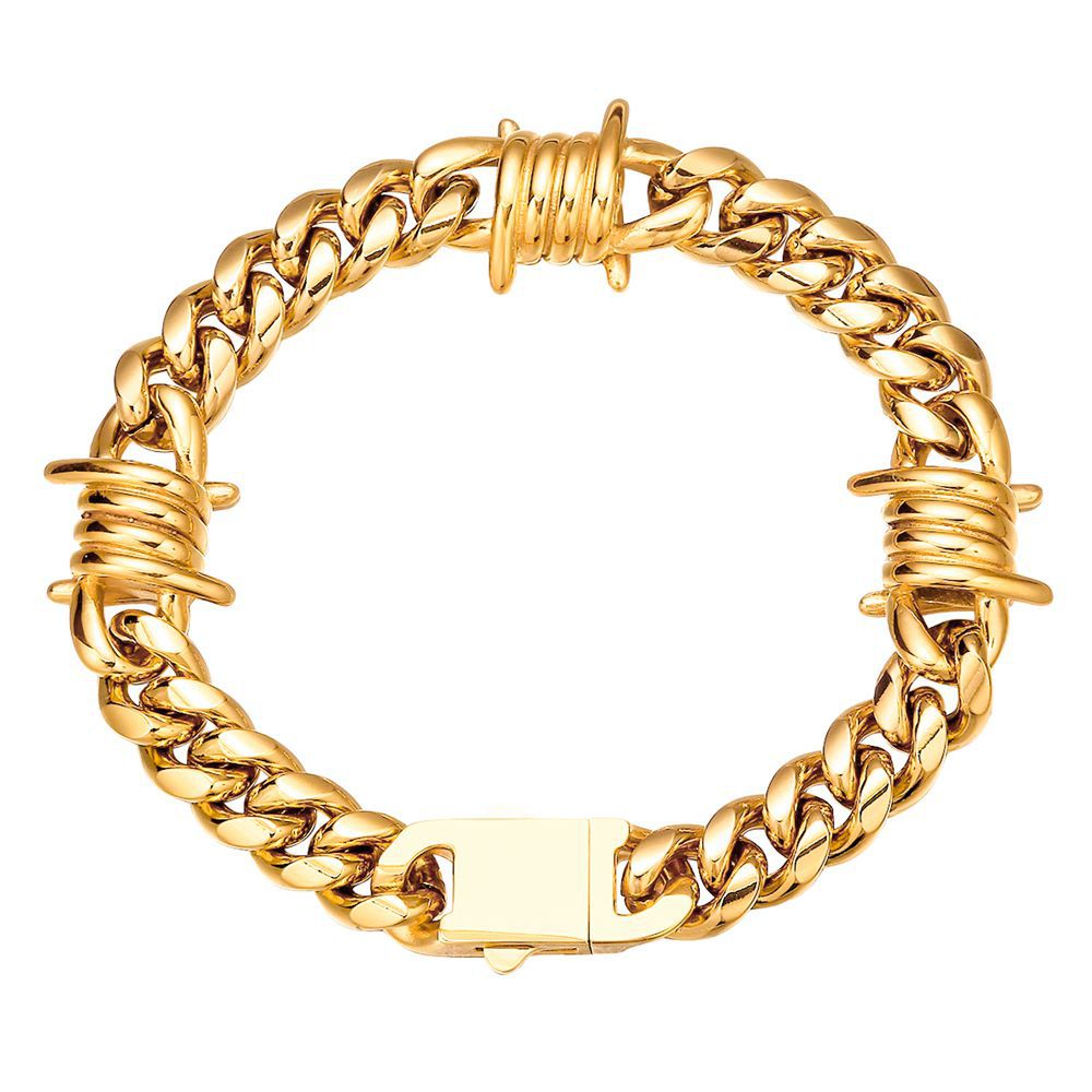 Herren-Halskette aus Edelstahl, Cuban-Kette