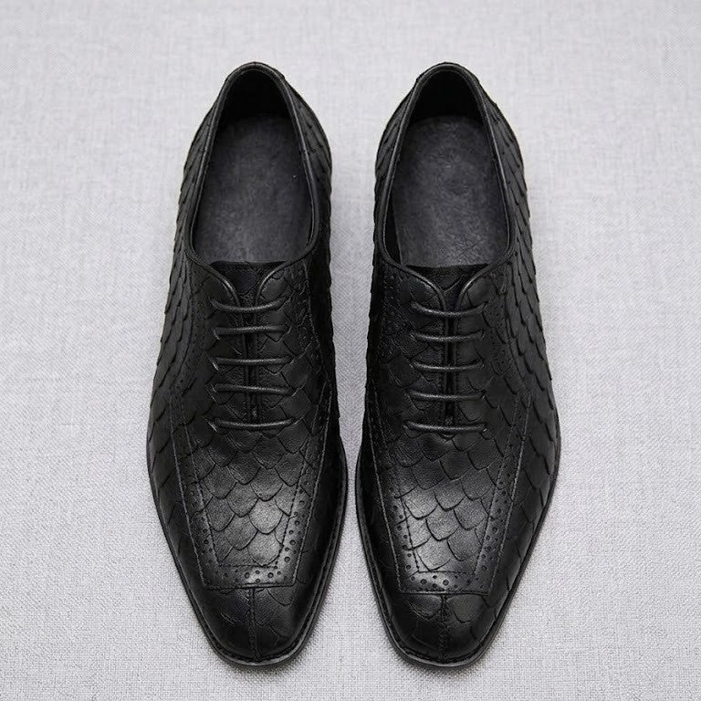 Business-Lederschuhe im Drachenschuppen-Muster