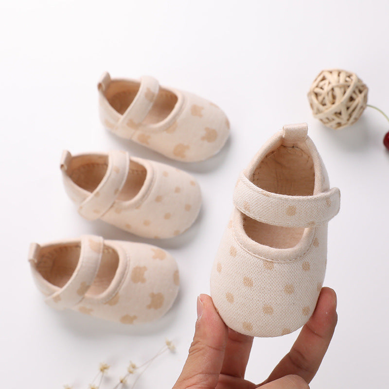 Baumwoll-Indoor-Schuhe für Kleinkinder mit Anti-Rutschsohle